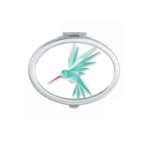 DIYthinker Geometric Abstract Bird Origami Pattern Portable Folding Mirror - Double-Sided Handheld Makeup Mirror for Travel, Home Vanity & Gift Giving