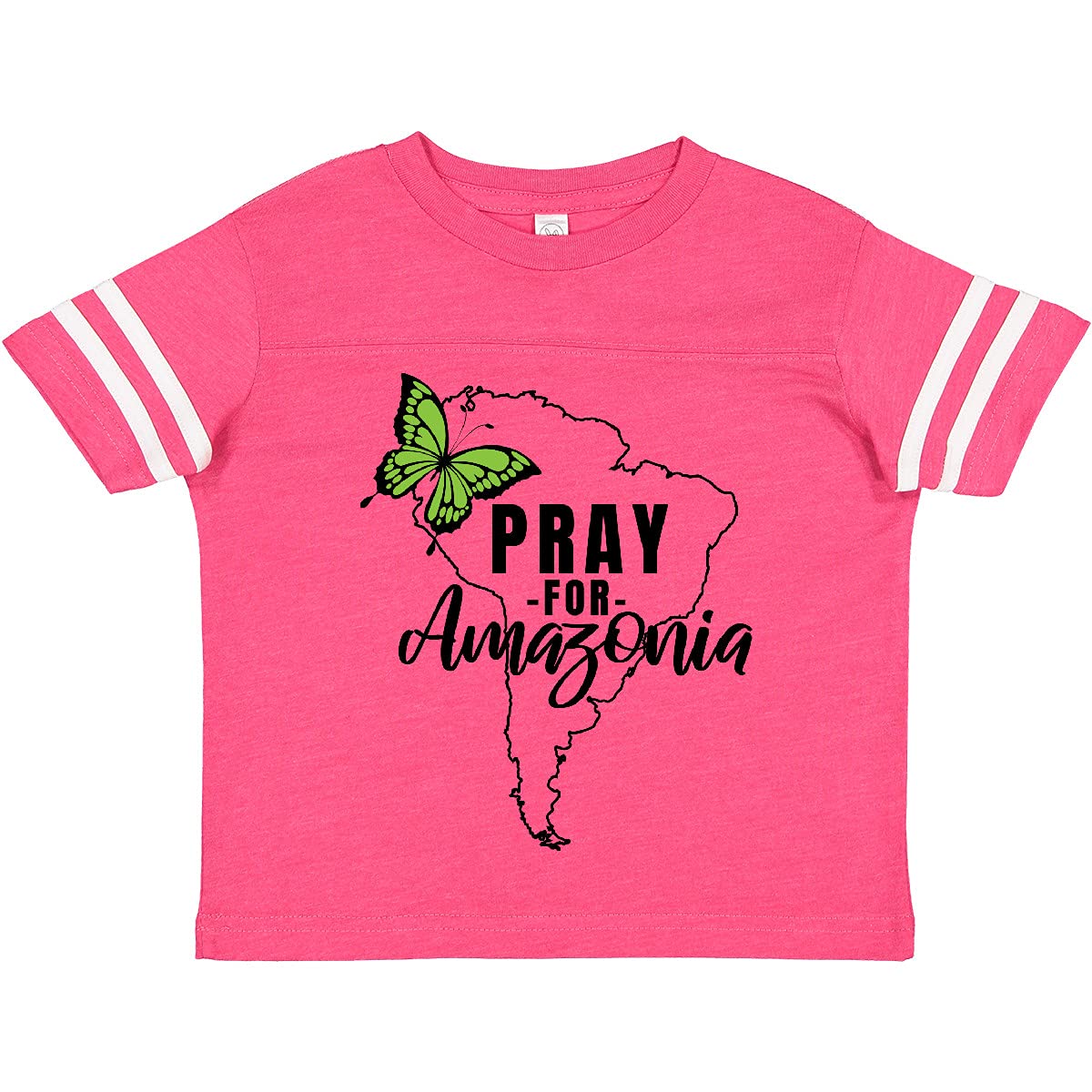 Inktastic Pray for Amazonia South America Silhouette Toddler T-Shirt - Eco-Friendly Cotton Tee for Kids, Perfect for Casual Wear & Environmental Awareness