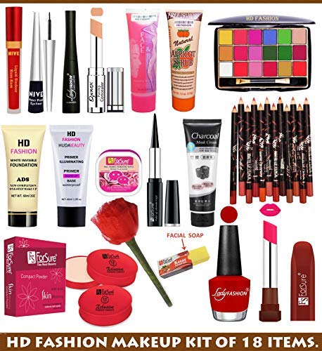 Professional HD Fashion Makeup Kit - Complete Vanity Set with Brushes & Cosmetics | Perfect for Makeup Artists, Bridal Looks & Everyday Beauty Routine