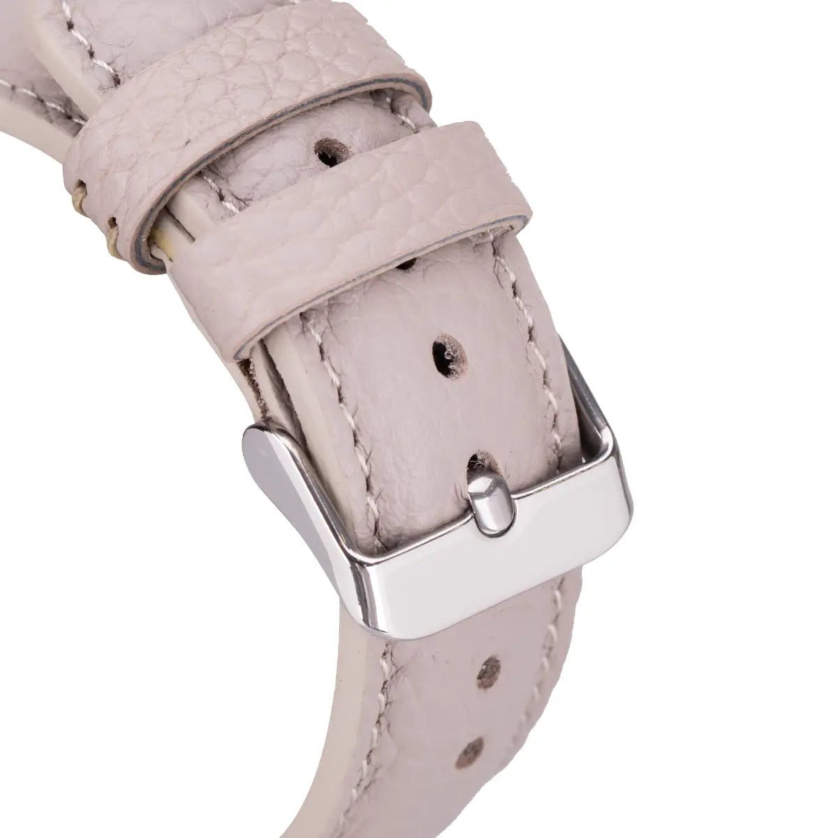 Premium Beige Leather Apple Watch Band - Classic & Stylish Replacement Strap for Apple Watch Series 1-9, SE, Ultra - Perfect for Work, Travel & Everyday Wear