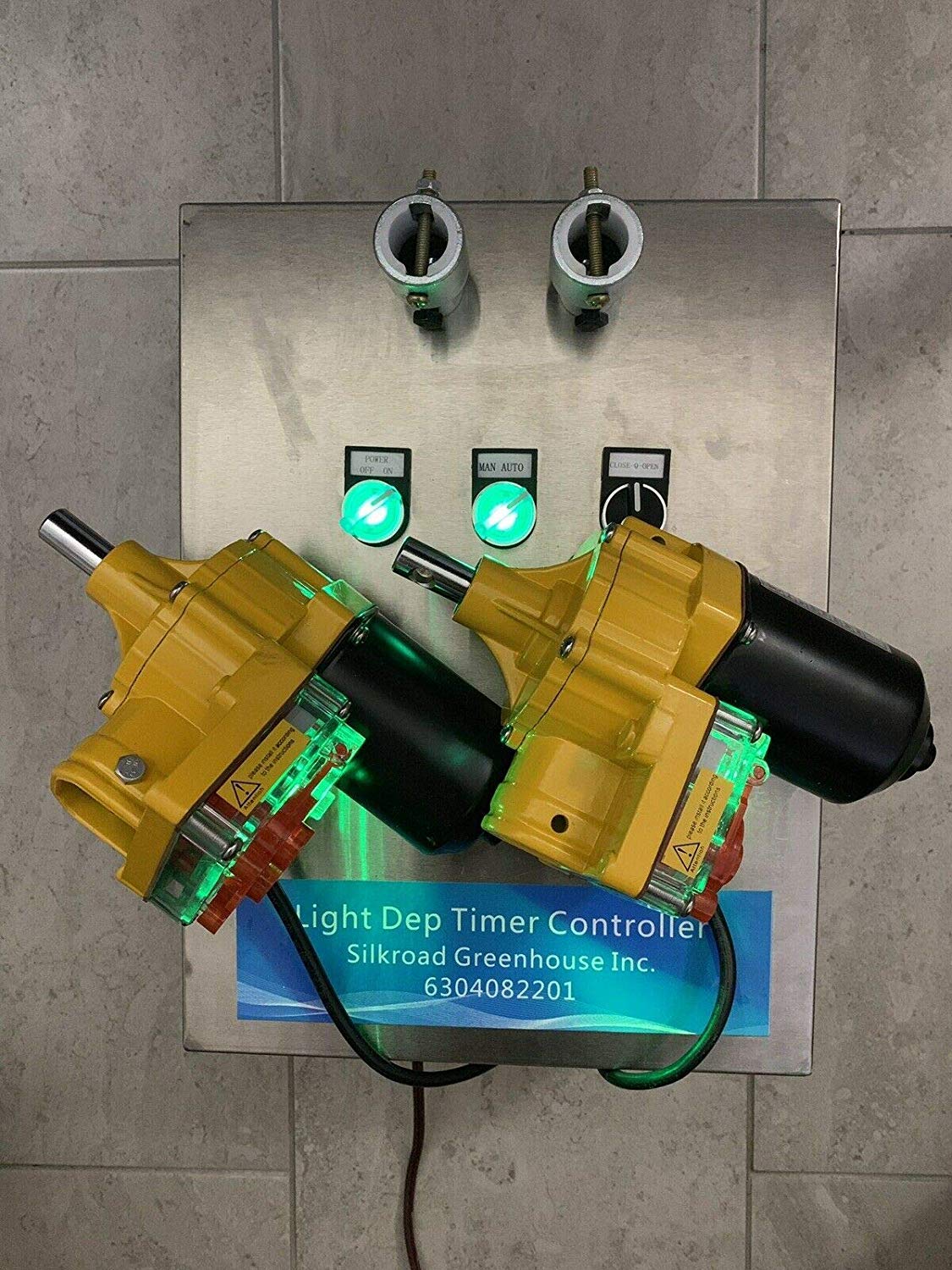 Programmable Digital Timer Light Dep Greenhouse Blackout Tarp & Motor Control Panel - Greenhouse Ventilation Controller for Indoor Grow Rooms, Hydroponics & Commercial Farming