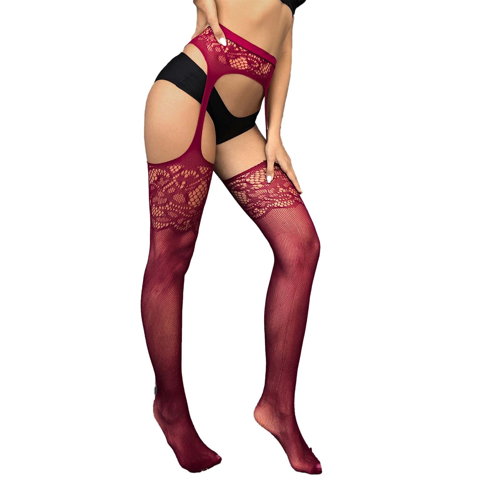 NISOWE Women's Sexy Lace Fishnet Stockings - Transparent Black Tights for Role Play, Cosplay & Lingerie (Large Size) | Perfect for Valentine's Day, Boudoir Photography & Sensual Occasions