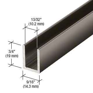 Gunmetal Grey Fixed Panel Shower Door with Deep U Channel - 2410mm Heavy Duty Bathroom Glass Screen for Walk-In Showers and Wet Rooms