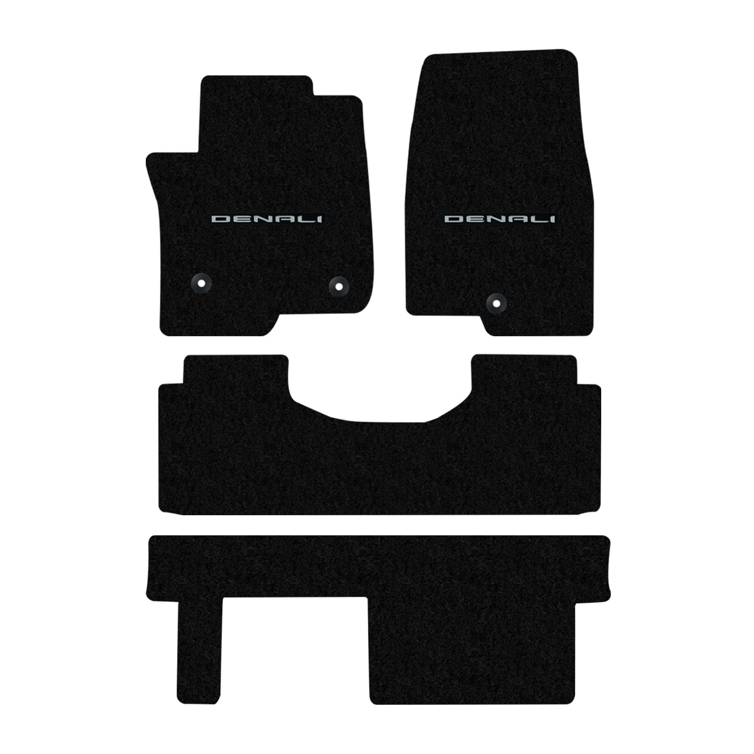 Premium Custom-Fit Carpeted Floor Mats for GMC Yukon/Denali 2021-2024 - Luxury Car Floor Liners (Charcoal, 4-Piece Set with 2nd Row Bench) - Perfect for All-Weather Protection & Interior Style Enhancement