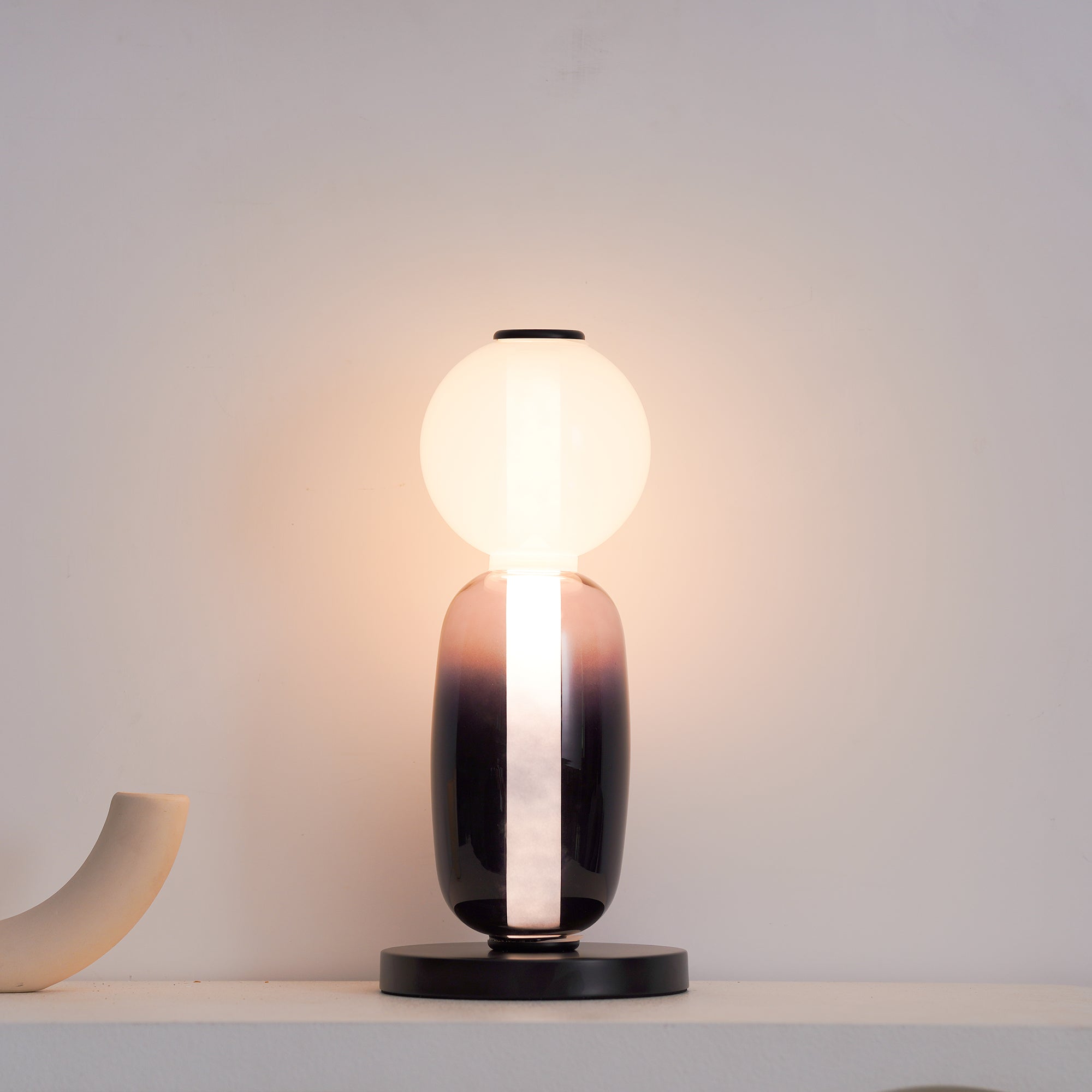 Elegant Candied Glass Table Lamp - Modern Home Decor for Living Room, Bedroom & Office - Warm Ambient Lighting for Relaxation & Cozy Atmosphere