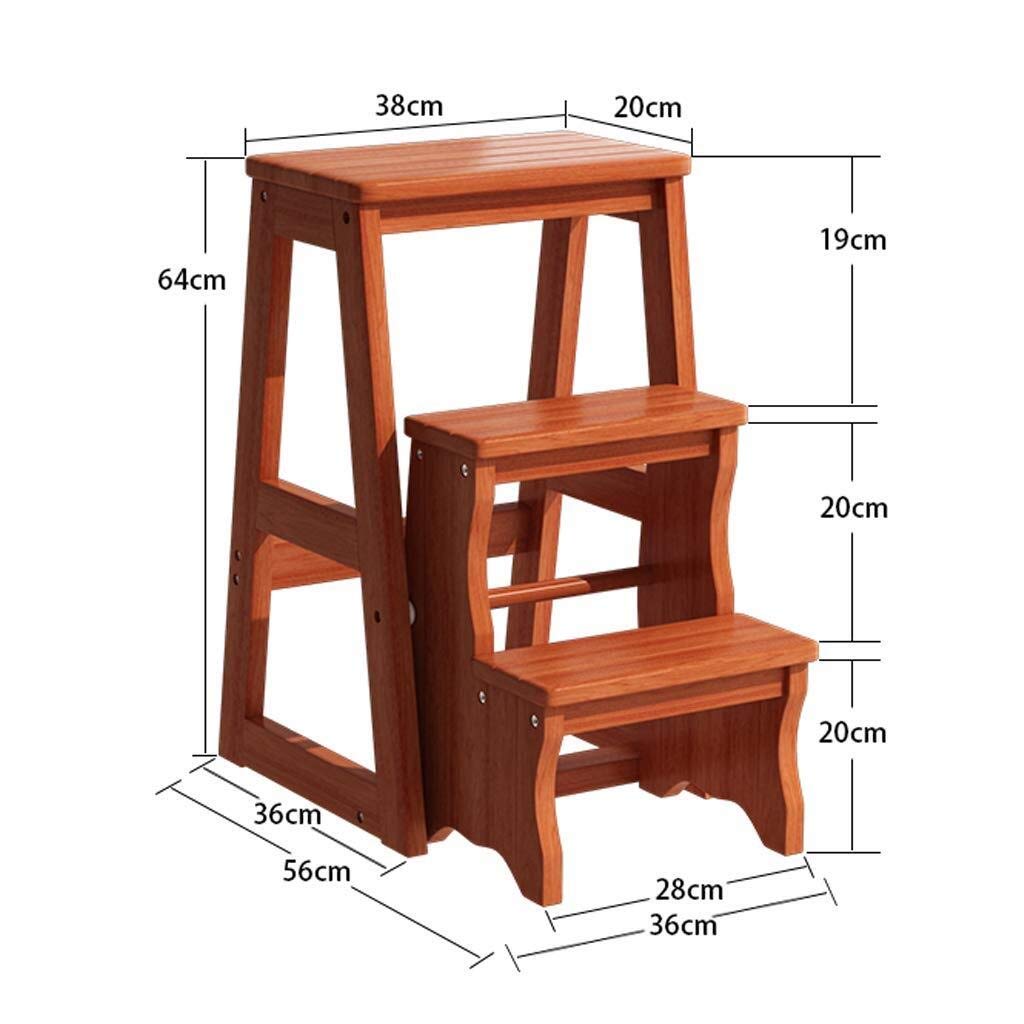 3-Step Foldable Stool Ladder for Indoor Use - Non-Slip Pedal Step Stool with Safety Platform, Multi-Functional Climbing Stool for Kitchen, Bathroom, Bedroom Storage and Household Chores