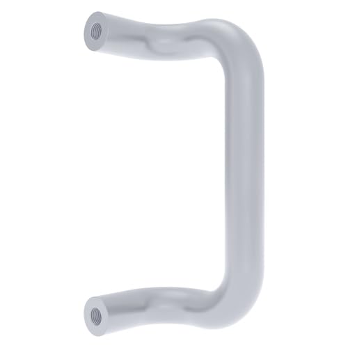 CRL M174828 8-Inch Satin Chrome Solid Offset Pull Handle - Premium Cabinet & Drawer Hardware for Kitchen, Bathroom, and Office Furniture Installation