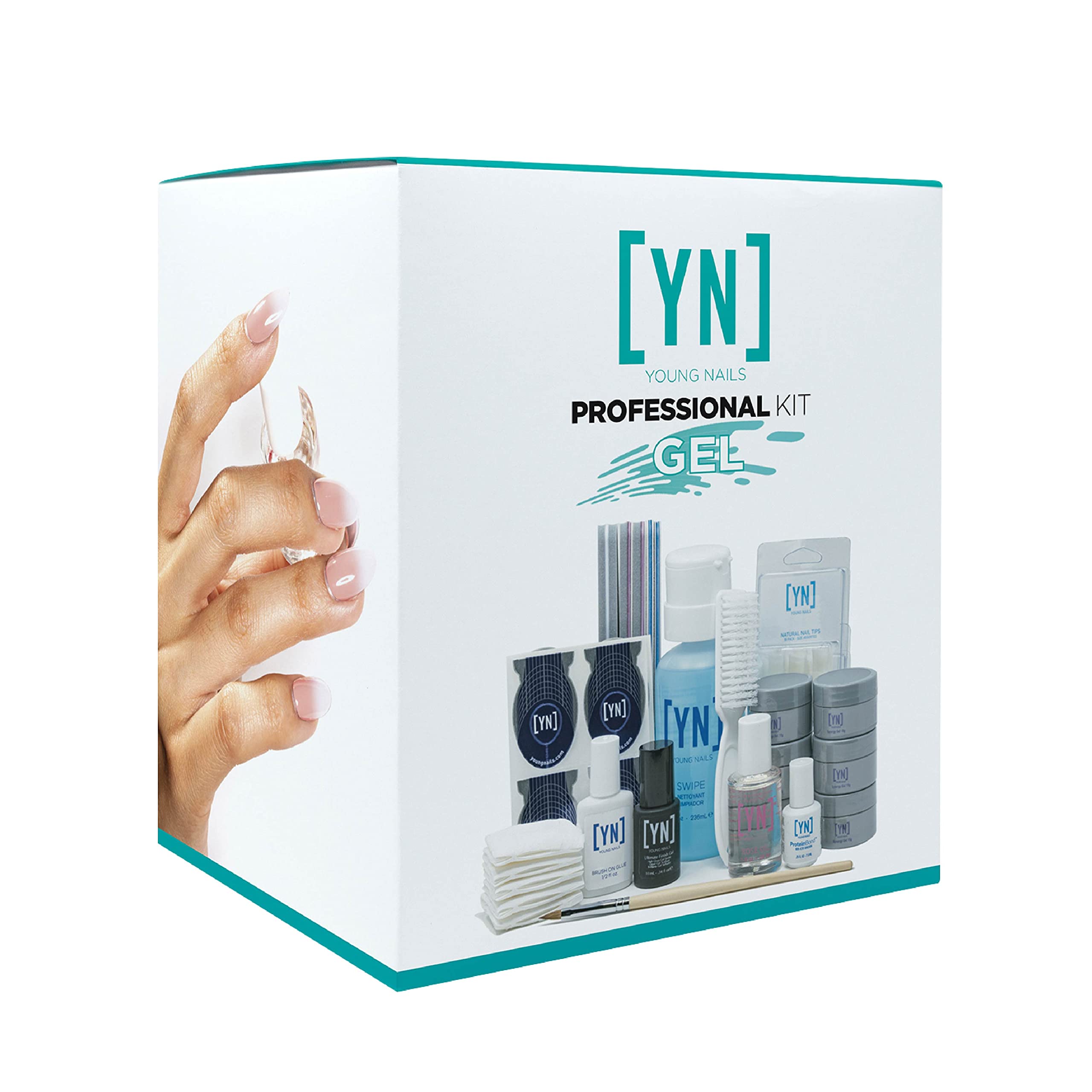 Young Nails Professional Manicure Kit - Complete Starter Set for Beginners & Nail Technicians | DIY Home Nail Care, Salon Quality Tools, Gel Polish & Acrylic Nail Accessories | Perfect for At-Home Manicures & Professional Nail Salons