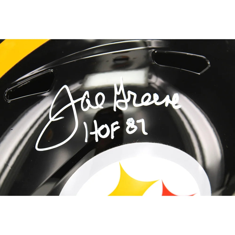 Joe Greene Autographed Pittsburgh Steelers Full Size Speed Helmet - BAS Certified Signed Football Collectible - Perfect for Sports Memorabilia Displays & Steelers Fan Gifts