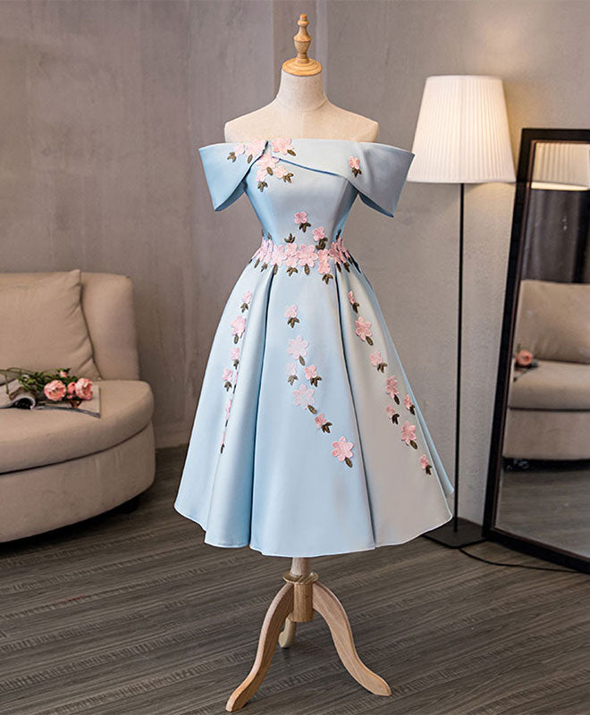 Elegant Blue Short Prom Dress for Homecoming - Perfect for School Dances & Special Occasions