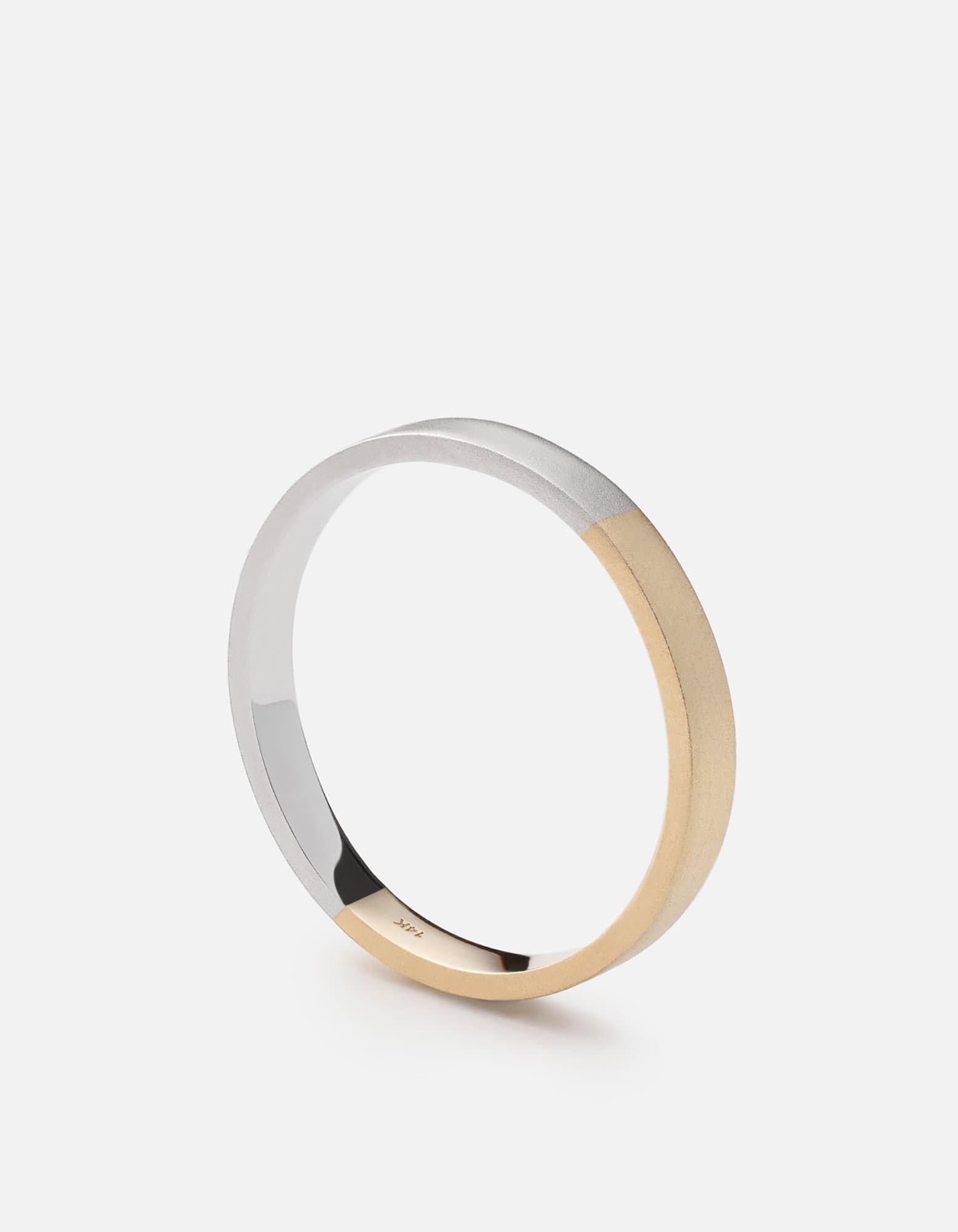 14k Gold Edge Ring for Women - Elegant Stackable Band for Everyday Wear & Special Occasions
