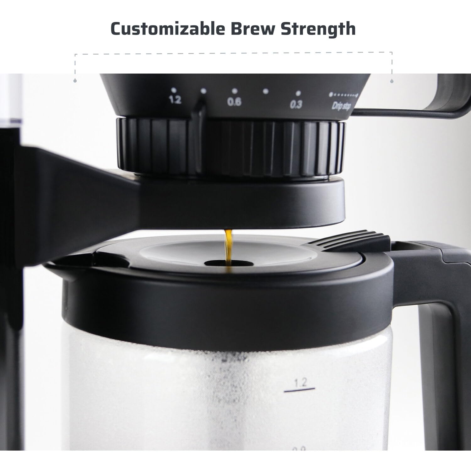 Premium Programmable Drip Coffee Maker with 8-Cup Glass Carafe & Single-Serve Mode - Black Caso Gourmet Gold Cup for Home, Office, Dorm | Perfect for Morning Brews, Entertaining Guests & Late-Night Study Sessions