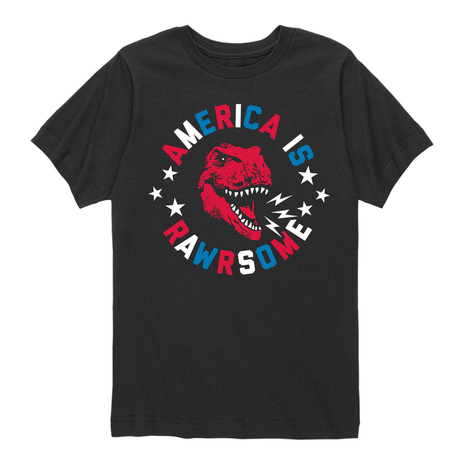 Rawrsome America Youth Graphic T-Shirt - Cool Short Sleeve Tee for Boys & Girls - Perfect for School, Parties & Everyday Wear