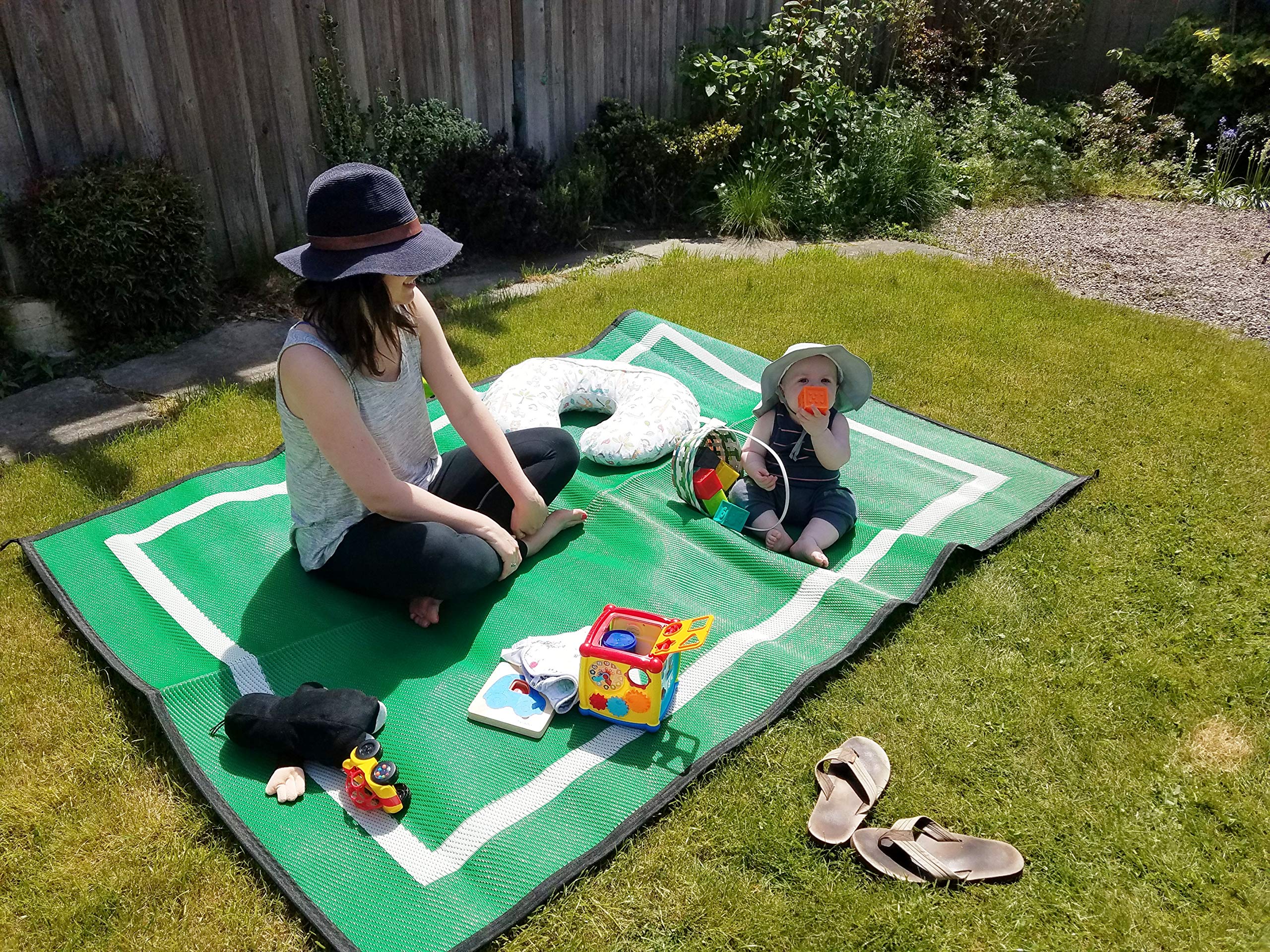 Eco-Friendly Recycled Plastic Outdoor Mat for Beach, Camping, Picnics & RV Travel - Waterproof, Lightweight & Portable for Sand, Grass & Outdoor Adventures