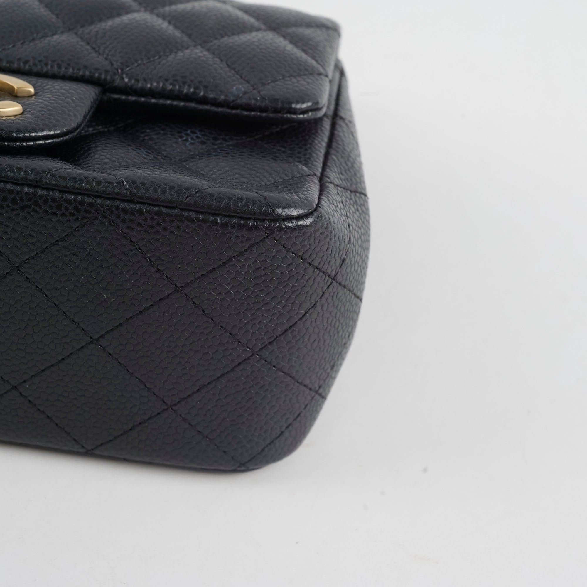 Chanel Mini Square Caviar Black Crossbody Bag - Luxury Quilted Leather Purse for Women | Perfect for Evening Parties, Date Nights & Special Occasions