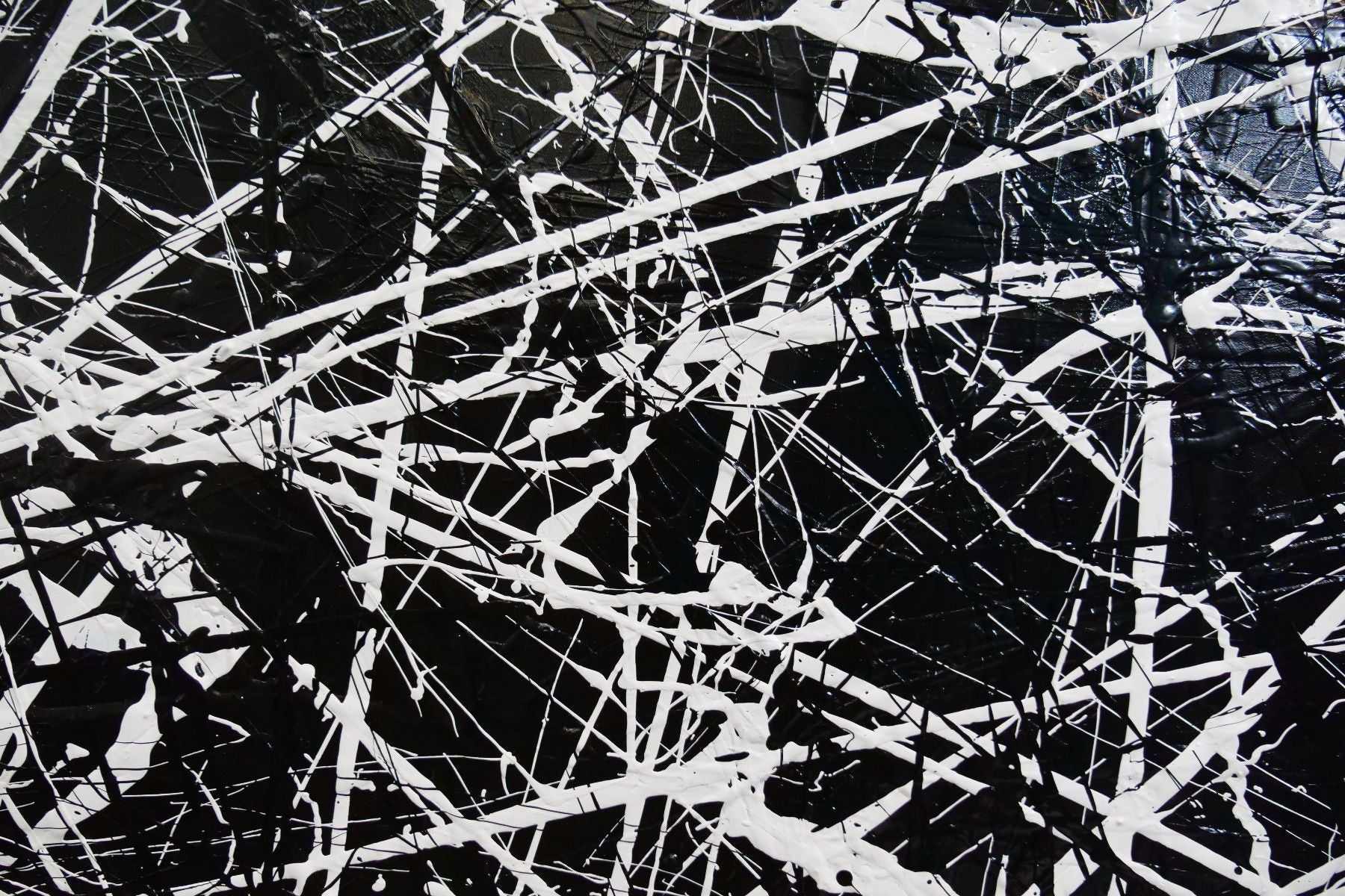 Scatter Brain Abstract Painting 150cm x 150cm - Black & White Textured Canvas Art for Modern Living Room & Office Wall Decor