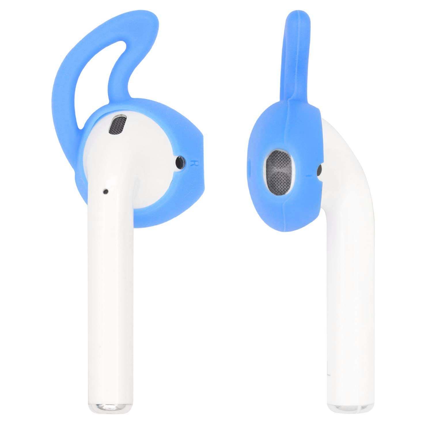 Anti-Slip Silicone Ear Tips for AirPods 1 & 2 - 3 Pairs (White/Black/Blue) - Perfect for Sports & Workouts
