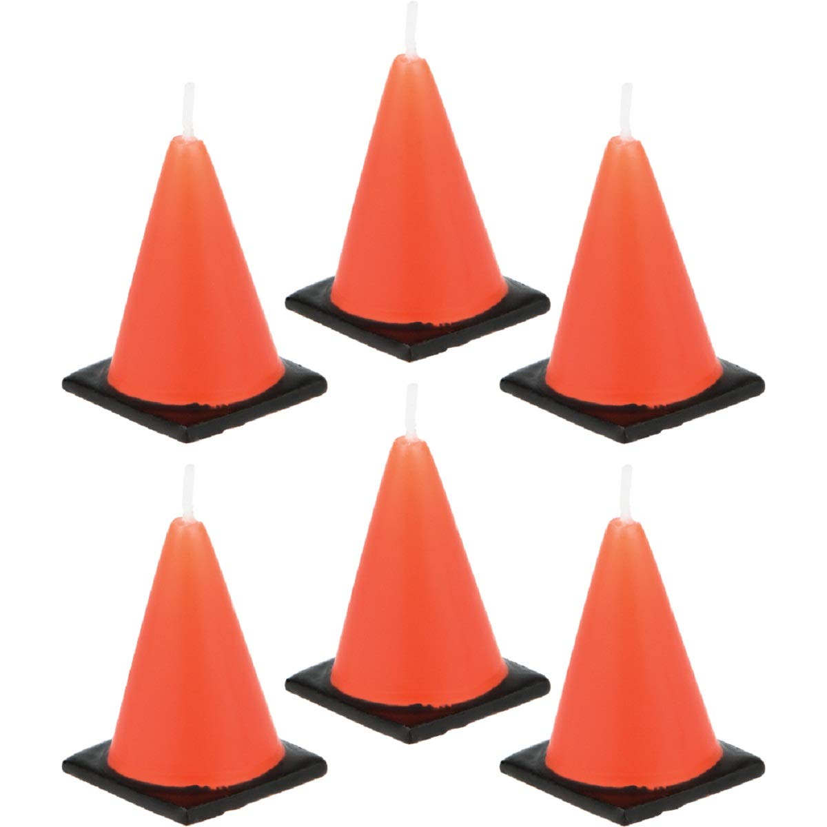 72 Pack Red & Black Construction Cone Candles 4