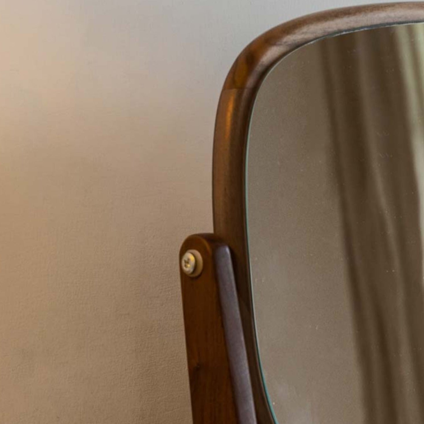 Premium Black Walnut Solid Wood Makeup Mirror & Jewelry Storage Box with 360° Rotation - Perfect for Vanity, Dressing Table, and Bathroom Organizer