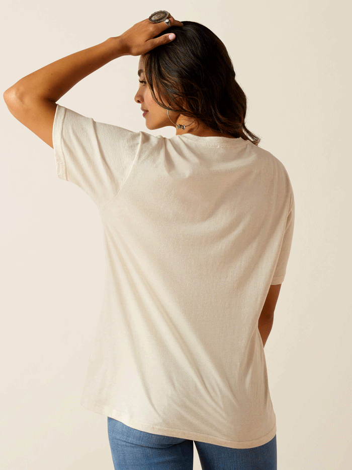 Ariat Women's Feed T-Shirt - Soft Comfortable Oatmeal Heather Cotton Tee for Casual Wear & Outdoor Activities