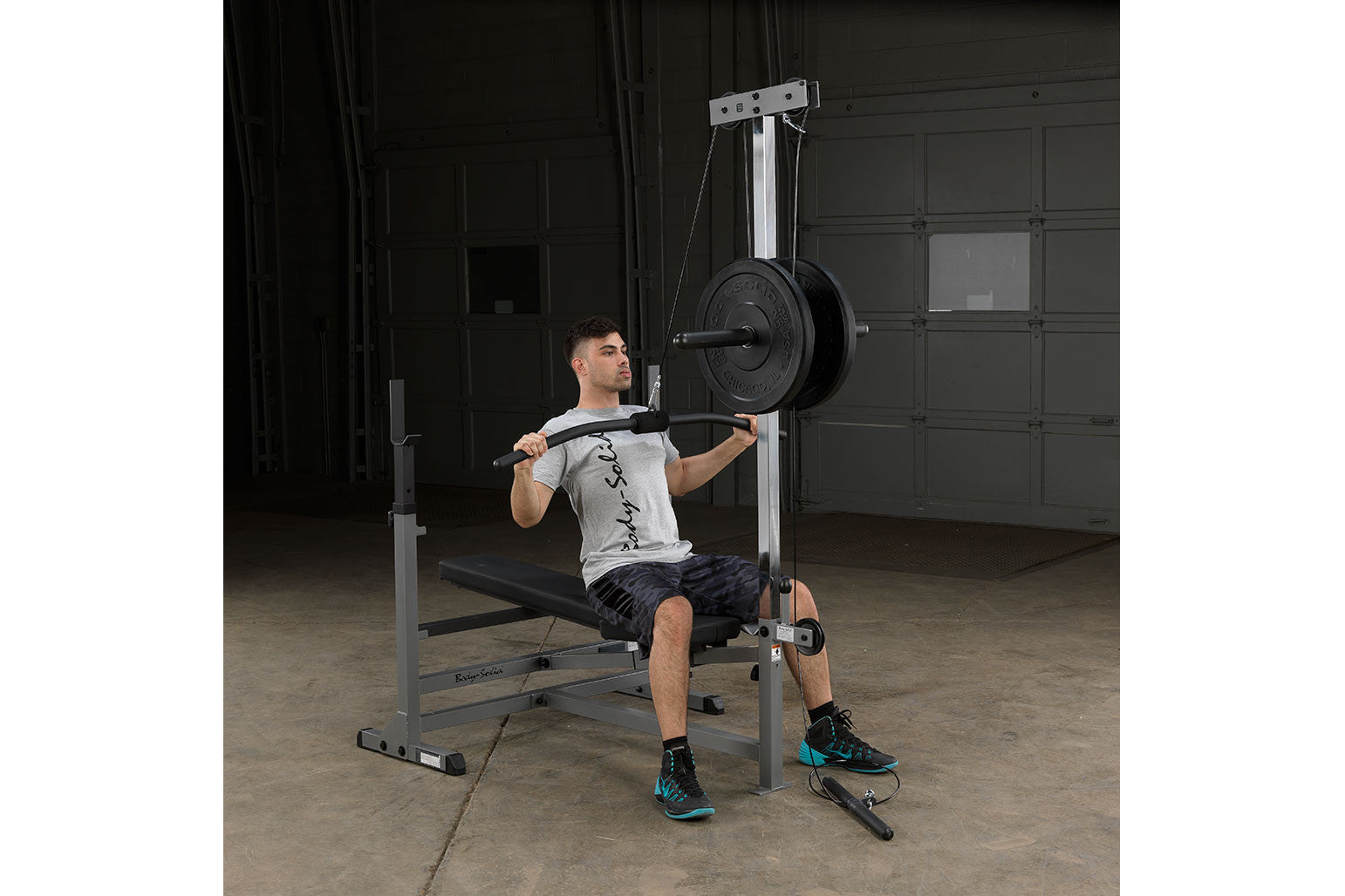 Body Solid PowerCenter Combo Bench (GDIB46L) - Adjustable Weight Bench for Home Gym Strength Training - Perfect for Squats, Bench Press & Full-Body Workouts