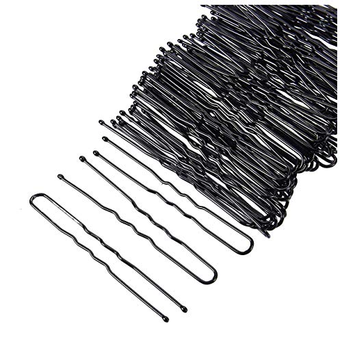 Jay Gopal Fashion U-Shaped Salon Hair Pins - 100pcs Metal Hair Clips & Bobby Pins for Women & Girls (Black) - Perfect for Styling, Updos & Hair Accessories
