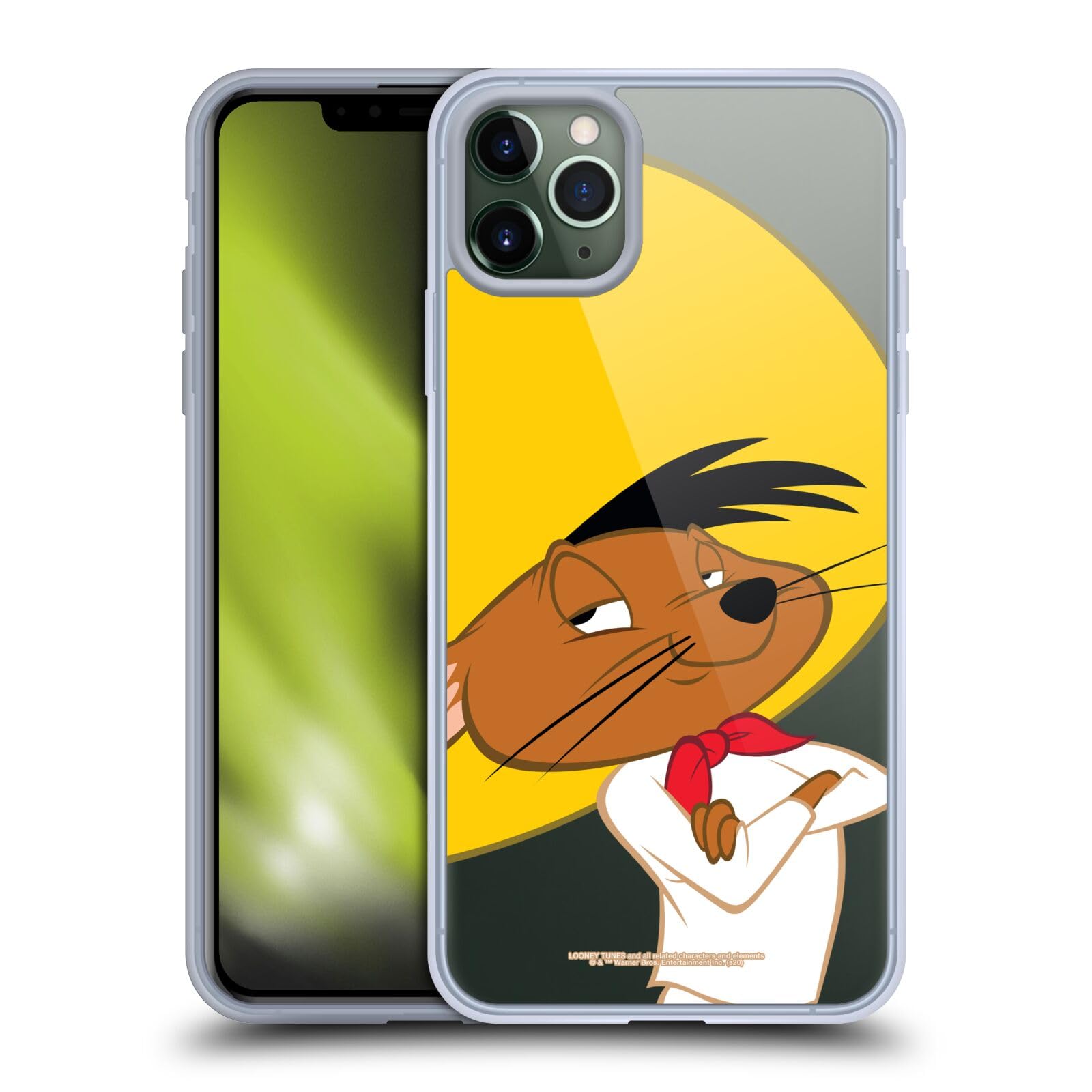 Officially Licensed Looney Tunes Speedy Gonzales Soft Gel Phone Case for Apple iPhone 11 Pro Max - Durable Protection with Cute Cartoon Design - Perfect for Fans, Daily Use & Gift Giving