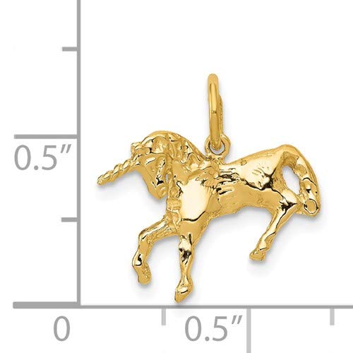 14K Yellow Gold Unicorn Charm Pendant Necklace - Dainty Rose Gold Jewelry for Women & Girls - Perfect Gift for Birthday, Valentine's Day & Special Occasions
