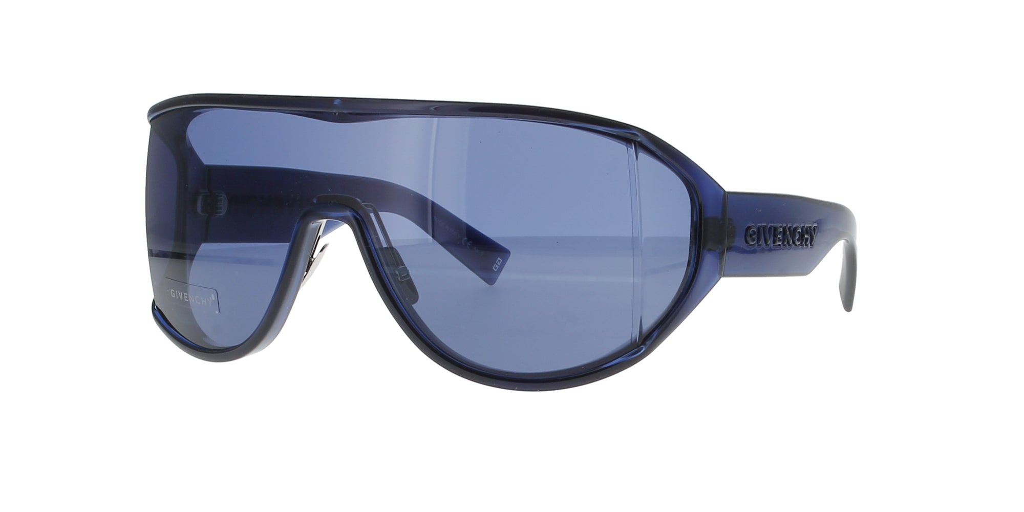 Givenchy Blue Square Wrap Sunglasses for Women - UV Protection, Fashionable & Comfortable - Perfect for Beach, Driving, and Outdoor Activities