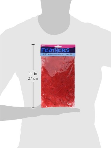 Darice 12-Inch All-Purpose Red Craft Feathers for DIY Projects, Costumes, Home Decor, and Party Supplies – Bulk Pack of 50