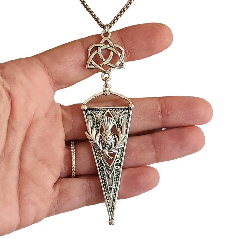Scottish Thistle Coin Charm Necklace - Celtic Jewelry Gift for Women | Birthday, Anniversary & Mother's Day Present