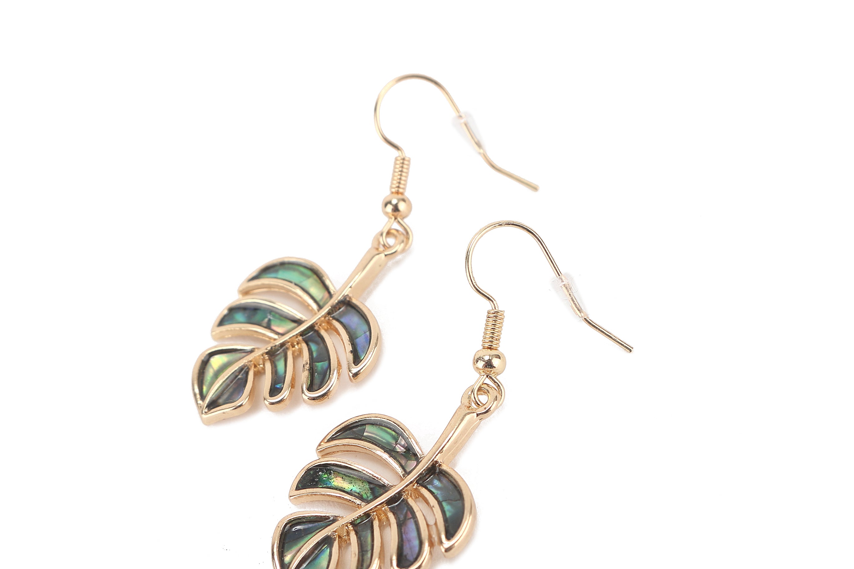 Makamae Monstera Leaf Gold Earrings for Women - Trendy Boho Jewelry for Everyday Wear & Special Occasions