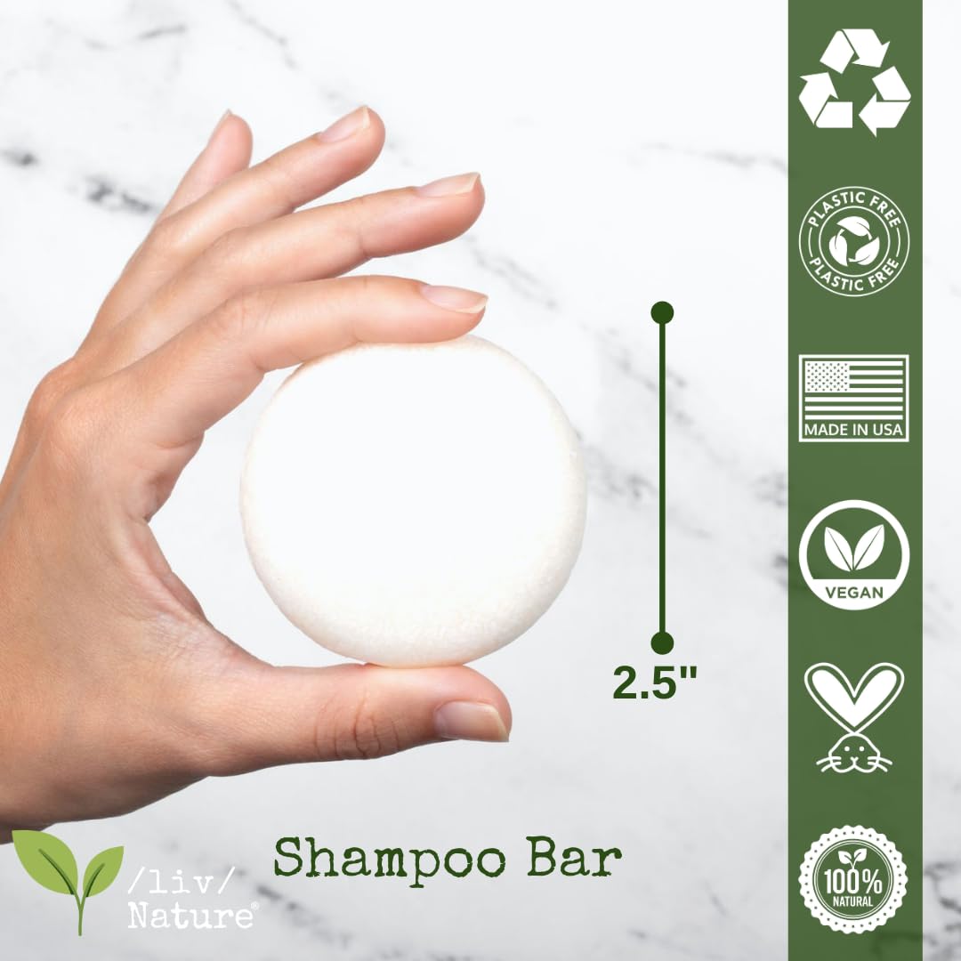 Fragrance Free Shampoo Bar & Rice Shampoo Bar with Lemon and Gardenia Scents | Natural, Non-Toxic, Eco-Friendly Hair Cleansing Bars for Sensitive Scalp | Perfect for Travel, Camping & Zero Waste Lifestyle