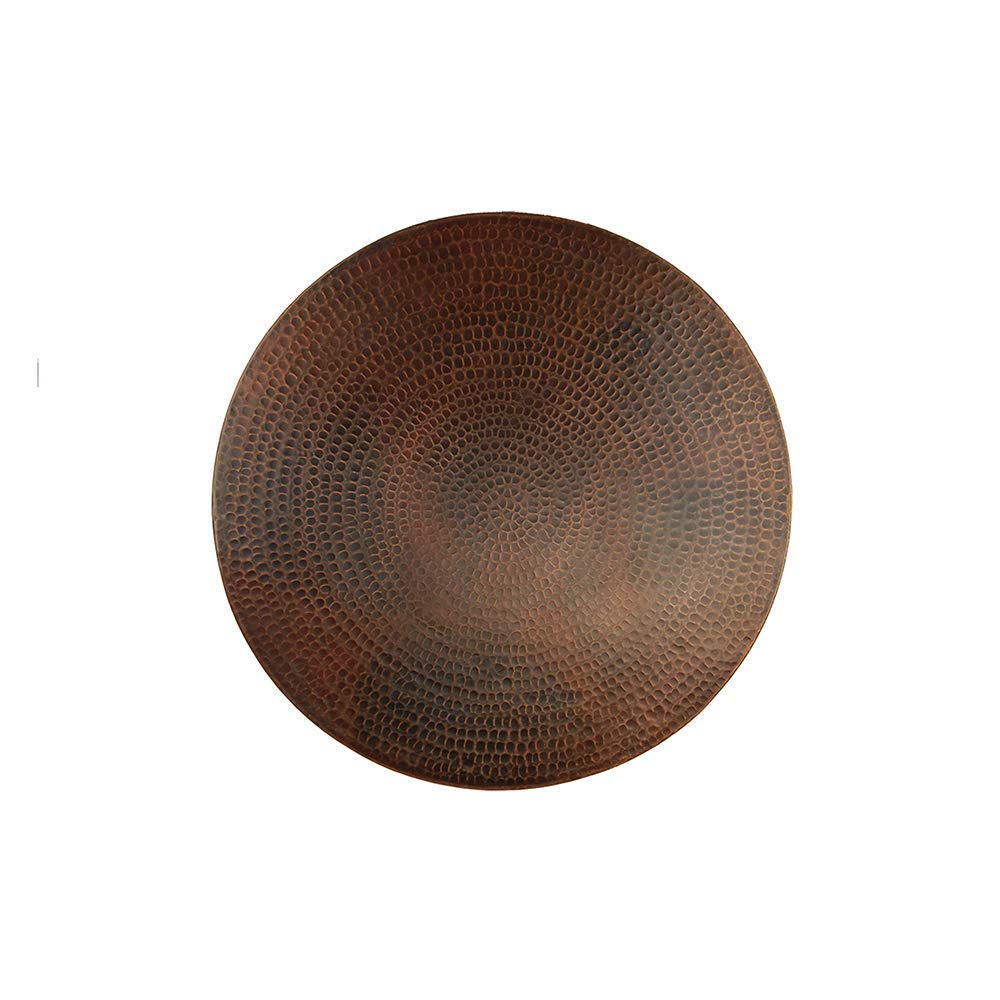 Premier Copper Products LS18DB 18-Inch Hand Hammered Copper Lazy Susan Turntable - Oil Rubbed Bronze Finish - Perfect for Dining Tables, Kitchen Countertops & Buffet Serving