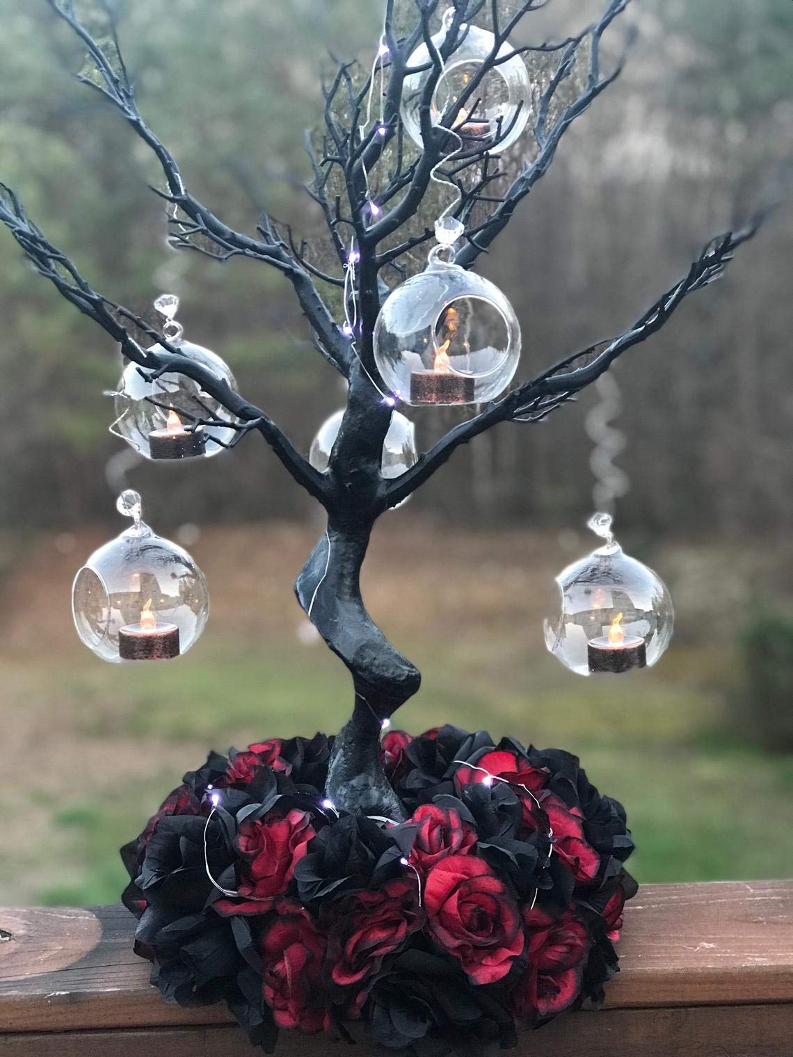 80MM Glass Orbs Hanging Tea Light Candle Holders - 8CM (100 Pack) for Wedding Decor, Party Centerpieces, Tabletop Displays & Outdoor Lighting