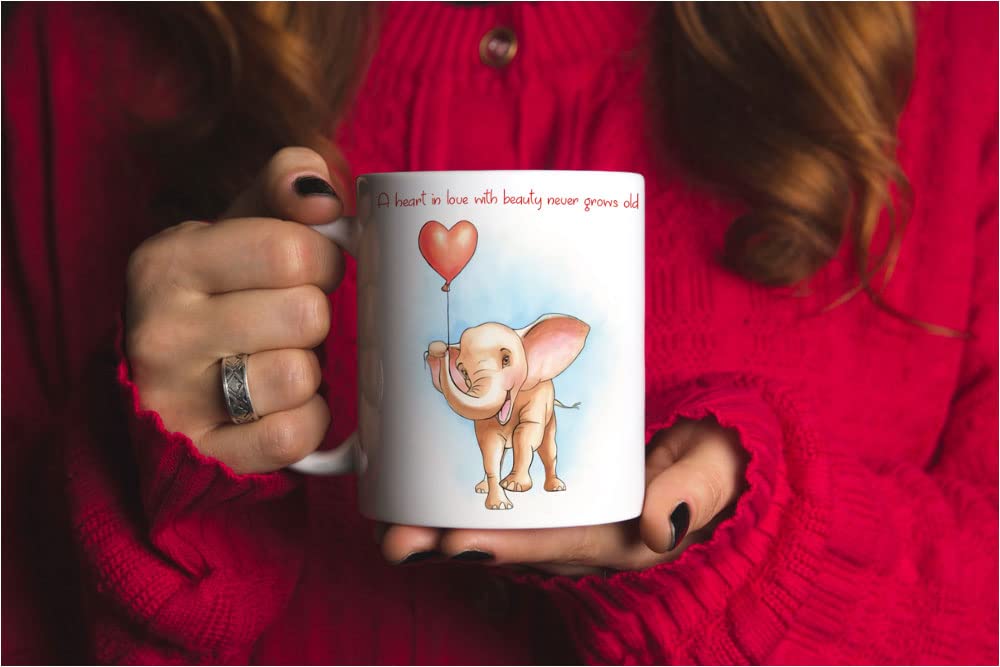 Valentine's Day Coffee Mug for Girlfriend & Boyfriend - 330ml Printed Love Gift for Couples, Wife, Husband - Perfect for Romantic Coffee Dates & Anniversary Gifts