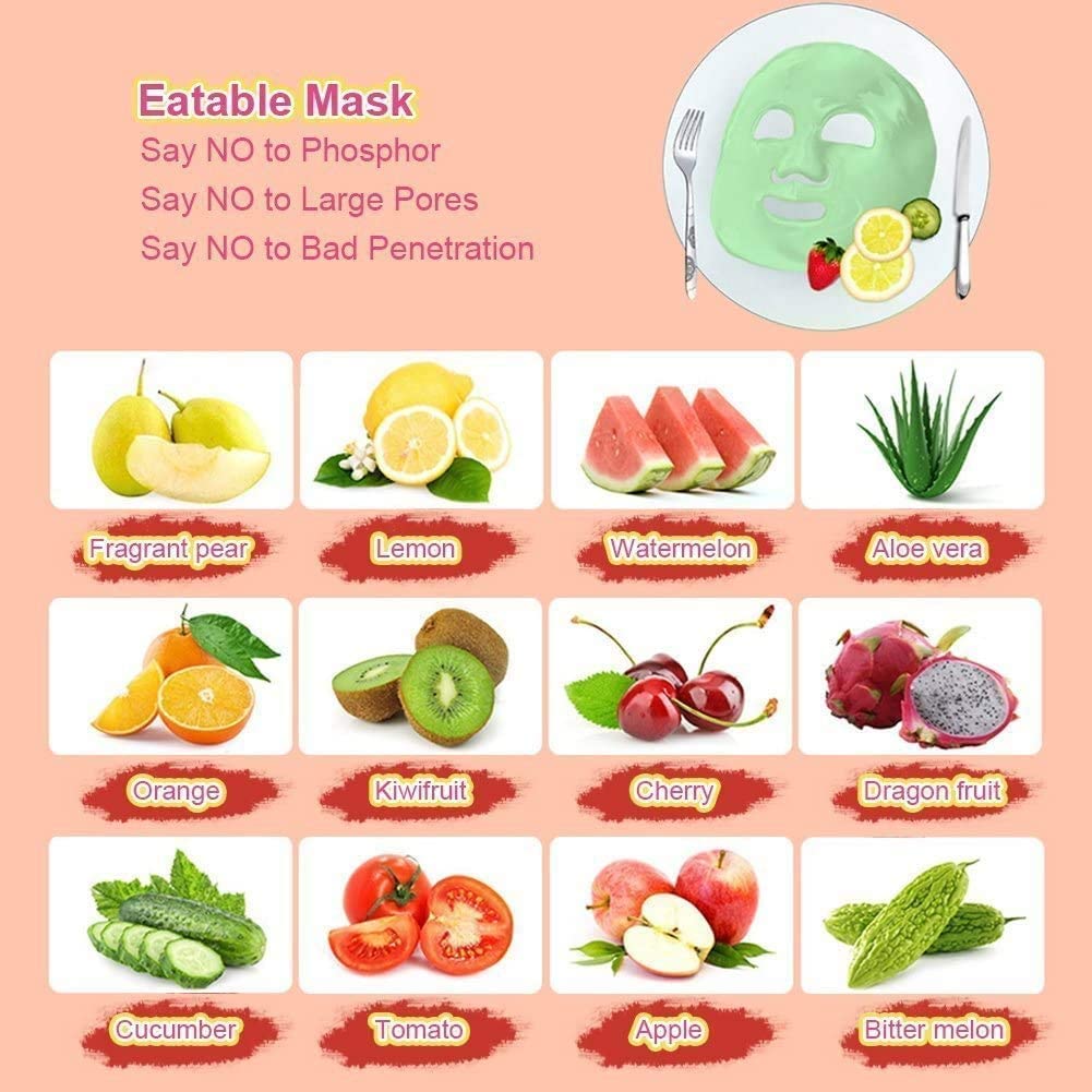 Glaceon Automatic DIY Face Mask Maker Machine - Natural Vegetable & Fruit Facial Mask with 32 Collagen for Beauty SPA & Skin Care (Model GL-08) | Perfect for Home Spa, Salon Treatments & Self-Care Routines