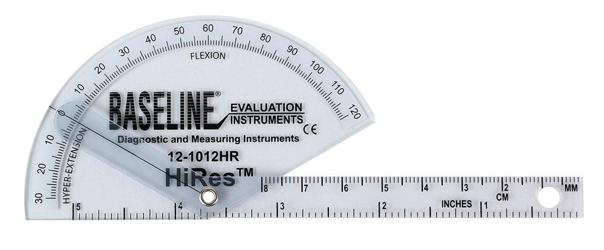 Professional Plastic Finger Goniometer - Measures Flexion to Hyper-Extension (5.5