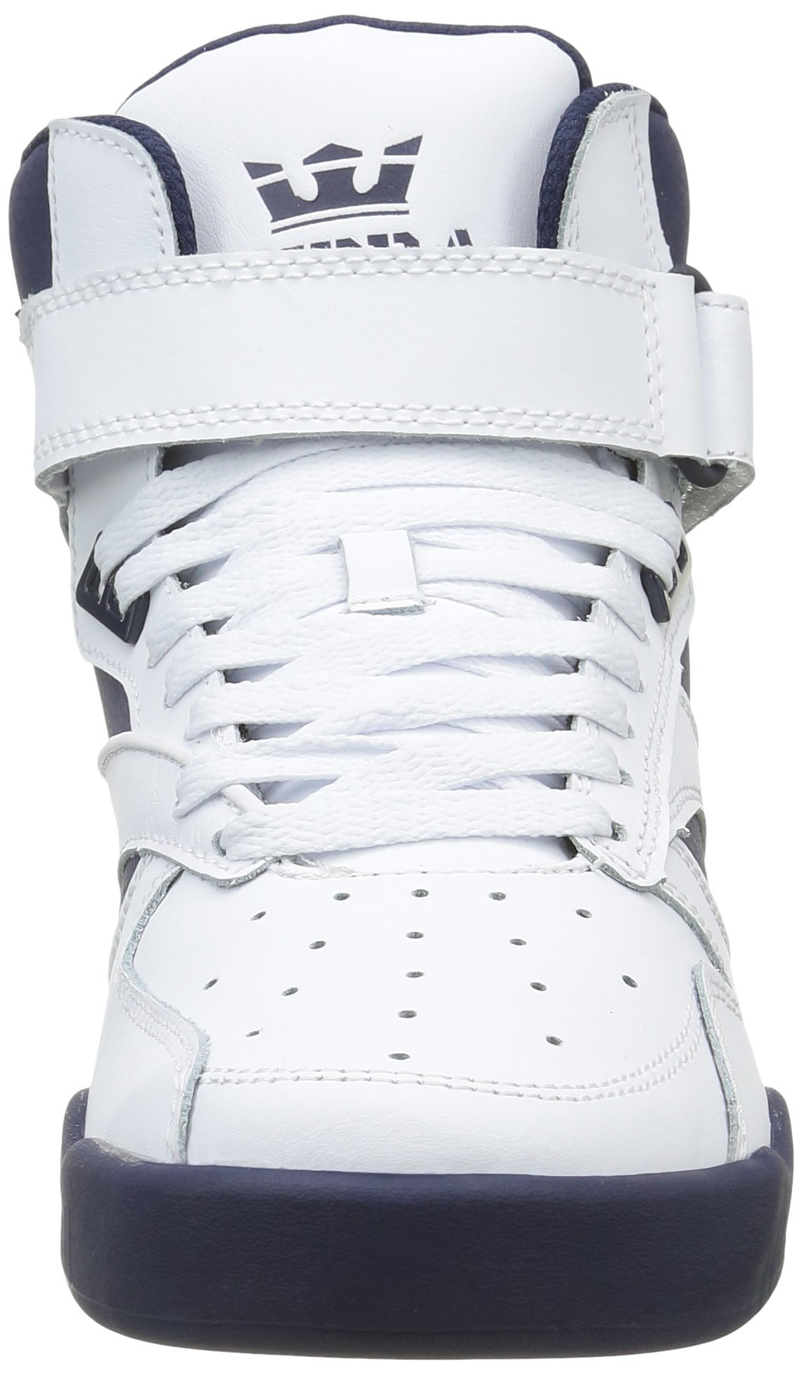Supra Men's Bleeker Sneakers - White/Navy/Navy - Size 10 (Men) / 11.5 (Women) D (M) - Casual Streetwear & Skate Shoes for Everyday Comfort