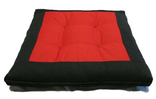 D&D Futon Furniture Central Red Zabuton - Premium Yoga & Meditation Cushion for Kneeling, Sitting & Exercise Support - Comfortable Floor Seat for Home, Office & Zen Practice