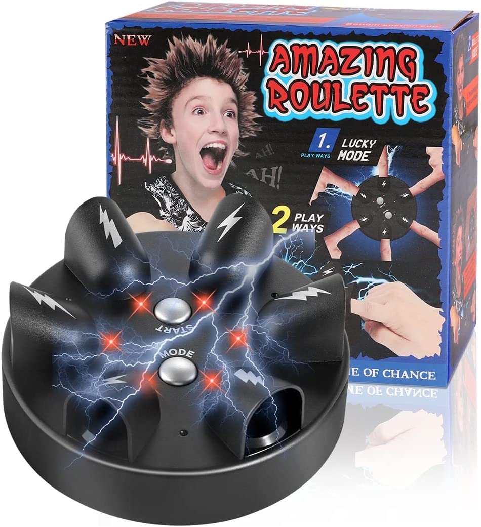 XIAOHONG Electric Shock Finger Polygraph Game - Micro Shock Roulette Party Game for Adults, Lie Detector Test with Shocking Punishment - Fun Tabletop Game for Family Gatherings & Bar Parties (Great for Truth or Dare, Game Nights & Drinking Games)
