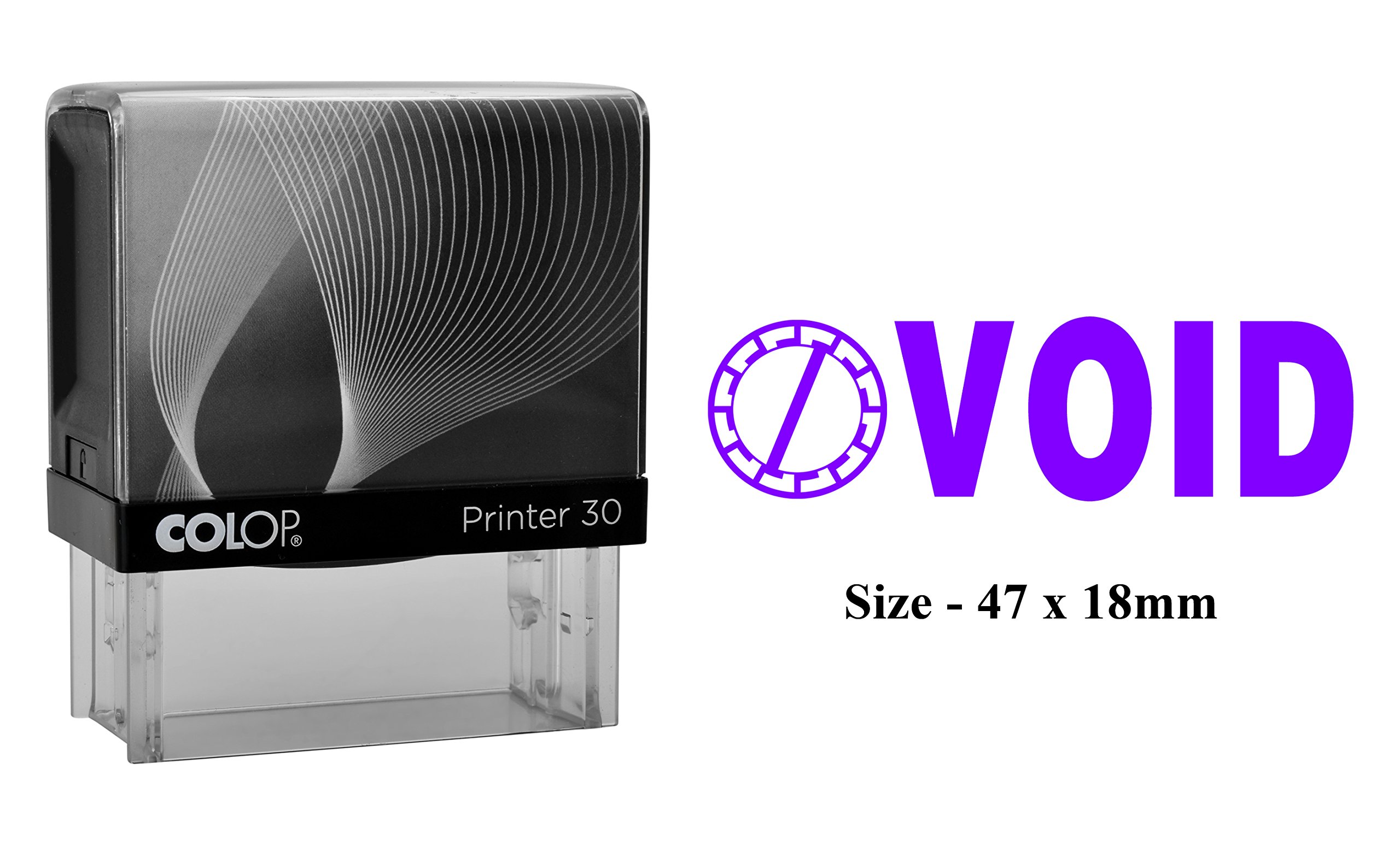 Void Printed Self-Inking Rubber Stamp - 30mm Colop Printer for Office & Commercial Use | Perfect for Documents, Invoices, and Legal Papers