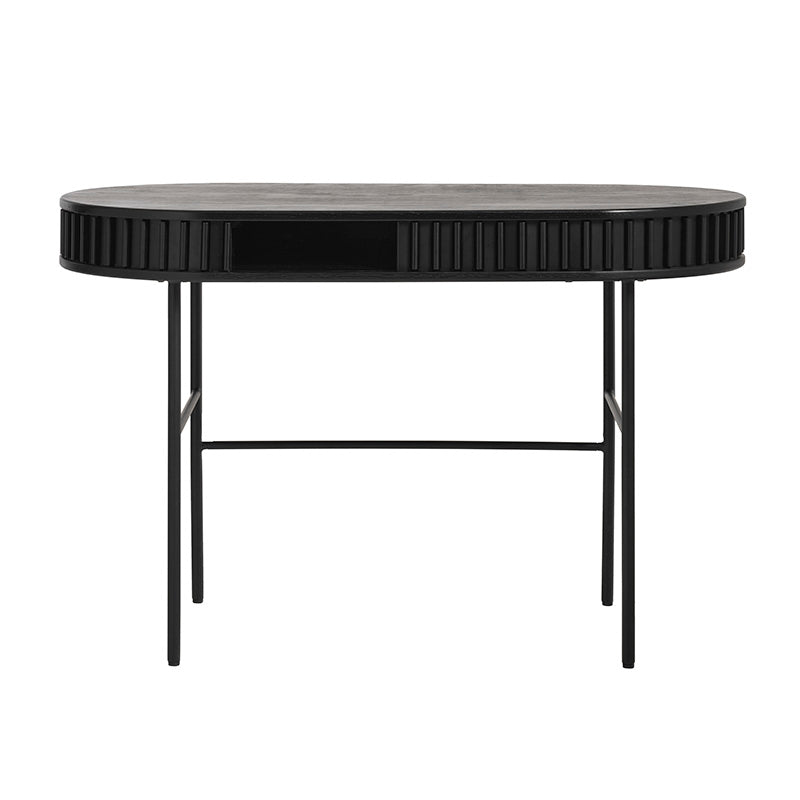 SIERRA 47-Inch Study Desk for Home Office, Black - Perfect for Small Spaces, Dorm Rooms & Workstations