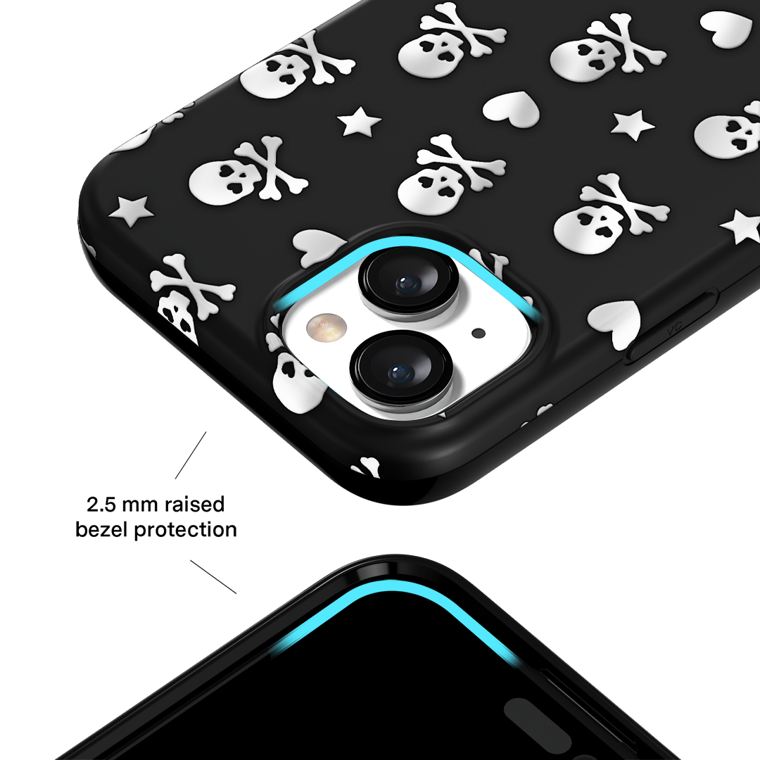 Stylish Chrome Skulls iPhone Case - Trendy Protective Cover for iPhone [Model] - Perfect for Everyday Use, Parties & Gifts