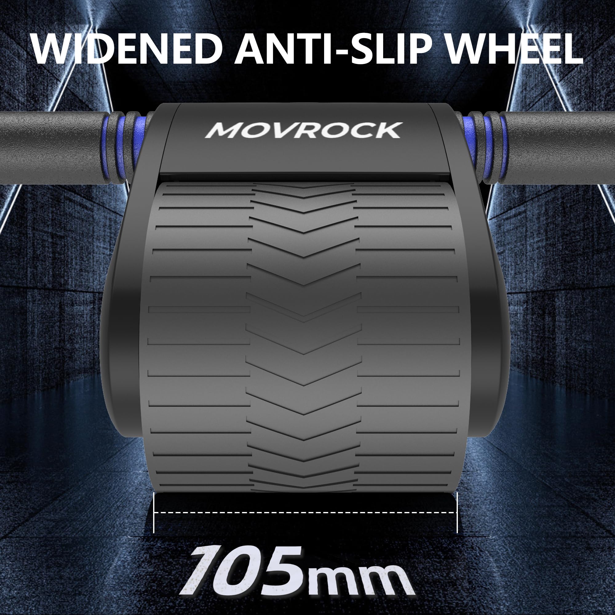 Ab Roller Wheel with Automatic Rebound - Core Workout Equipment for Home Gym, Abdominal Exercise Wheel with Knee Pad - Perfect for Strength Training & Fitness | Ideal for Home Workouts, Office Exercise & Full-Body Toning