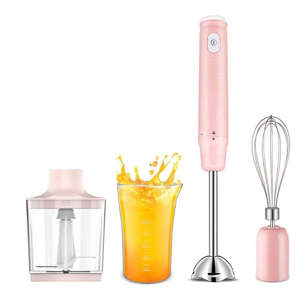 HUIXINLIANG 4-in-1 Immersion Hand Blender - 500W Stainless Steel Electric Mixer with BPA-Free Food Chopper, Beaker, Whisk & Milk Frother for Smoothies, Soups, Baby Food - Perfect for Kitchen, Restaurant & Home Cooking