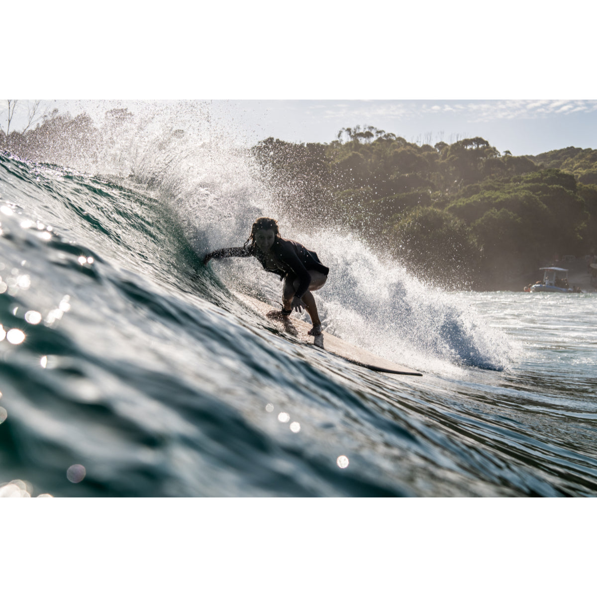 Aloha Fun Division Mid 6'8 Surfboard with Ecoskin Clear FCS2 Fin System - Perfect for Intermediate Surfers in Small to Medium Waves