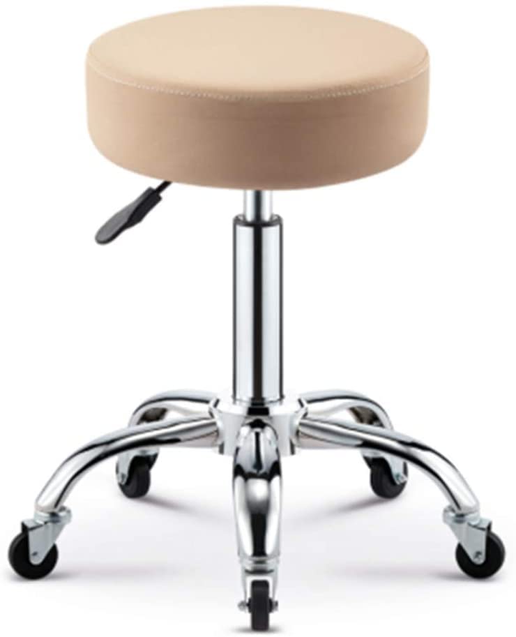 **Adjustable Hydraulic Swivel Stool with Wheels & Cushion – Multi-Purpose Rolling Chair for Home Office, Salon, Barber, Medical, Tattoo & Kitchen – Ergonomic Comfort for Work & Relaxation**