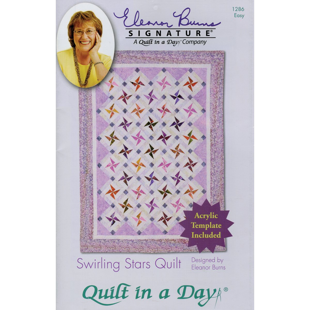 Eleanor Burns Swirling Stars Quilt Pattern - Easy DIY Quilt in a Day Kit for Beginners | Perfect for Home Decor, Baby Gifts & Cozy Bedroom Accents
