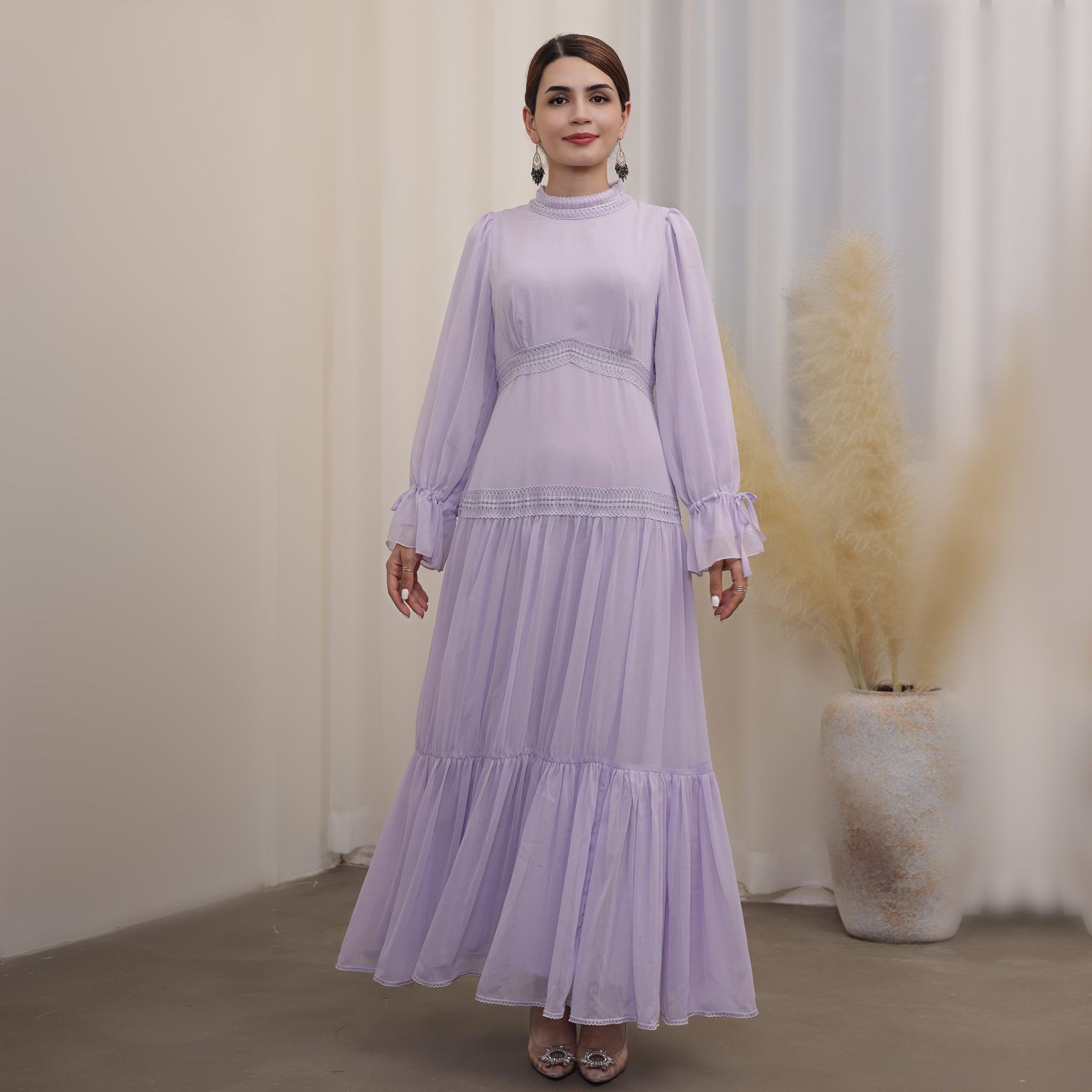 Dalila Maxi Dress in Lavender - Flowy Long Summer Dress for Women, Beach Wedding & Vacation Outfit